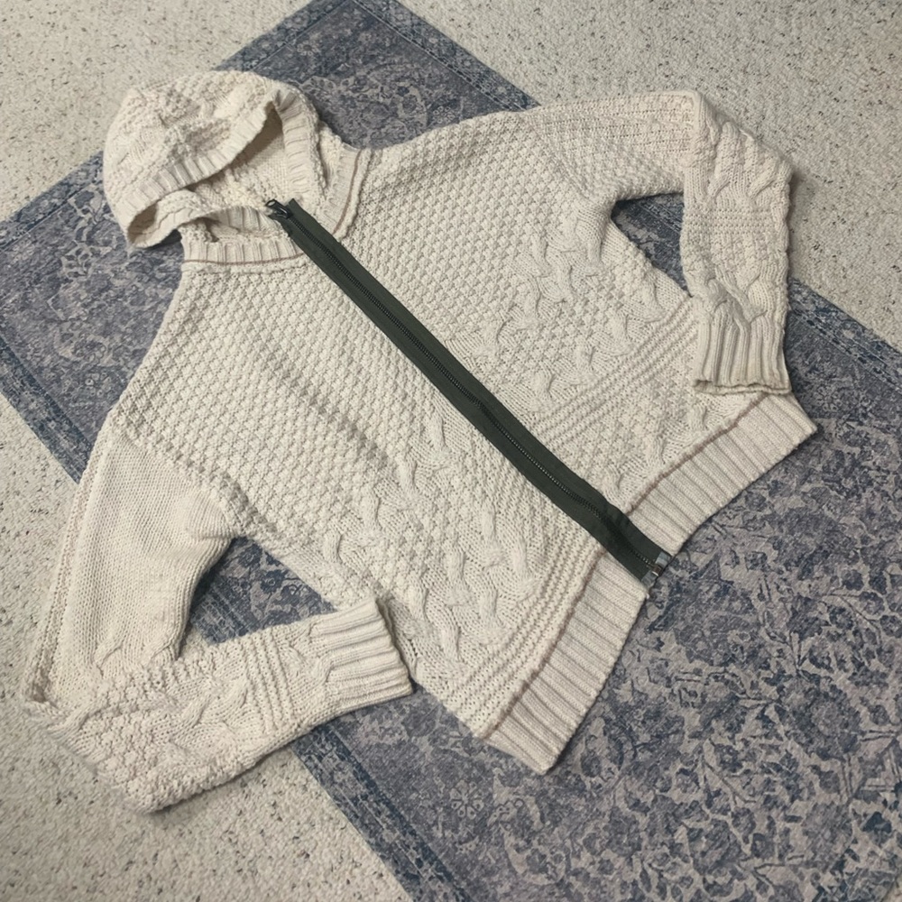 COTTON TRIPLE FIVE SOLE KNIT ZIP UP SWEATER